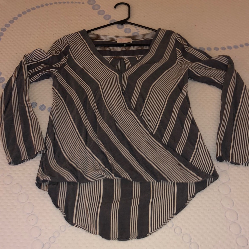 Stripped shirt.